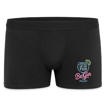 Gin Let The Fun Be Gin & Tonic Liebhaber Party Gin - Männer Boxer Shorts - Schwarz - Vorne