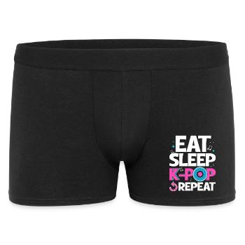 Eat Sleep K-pop Repeat - Men's Boxer Shorts - black - Front
