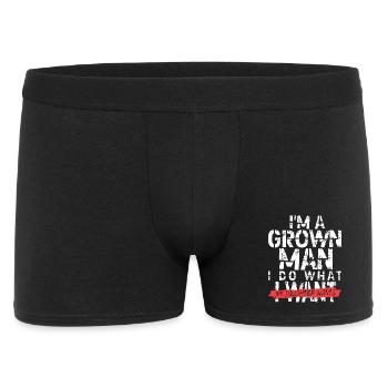 Father-daughter humor, father-girl parenting - Men's Boxer Shorts - black - Front