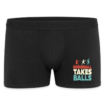 Völkerball braucht Bälle - Männer Boxer Shorts - Schwarz - Vorne