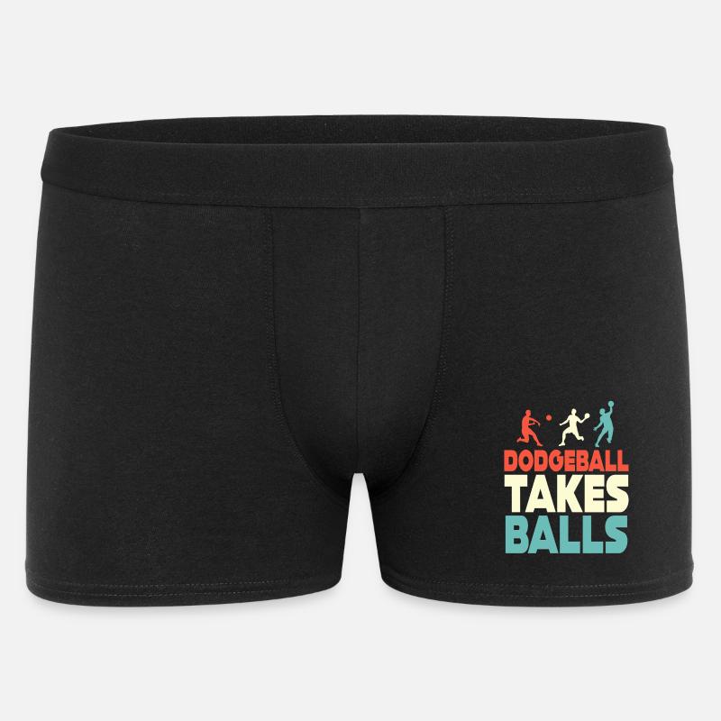 Völkerball braucht Bälle - Männer Boxer Shorts - Schwarz