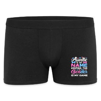 Tante Hüterin Des Geschlechts Reveal Party - Männer Boxer Shorts - Schwarz - Vorne