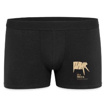 Sei wild French & Wunderbar Katze - Männer Boxer Shorts - Schwarz - Vorne