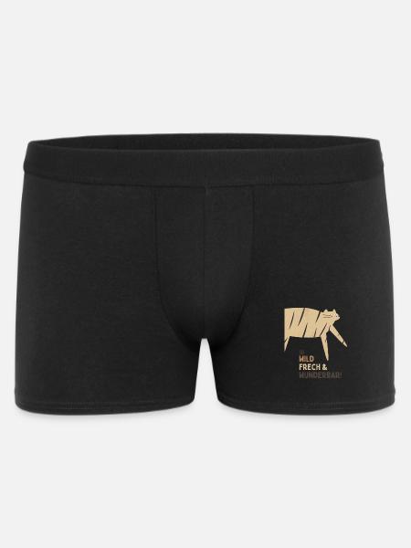 Sei wild French & Wunderbar Katze - Männer Boxer Shorts - Schwarz