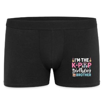 I'm The K-Pop Birthday Brother - Männer Boxer Shorts - Schwarz - Vorne