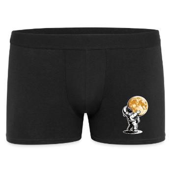 Astronaut Hugging Moon T-Shirt - Men's Boxer Shorts - black - Front