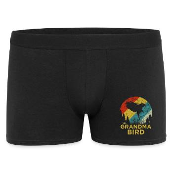 Mama Bird Retro 70s Mothers Day Shirt - Men's Boxer Shorts - black - Front