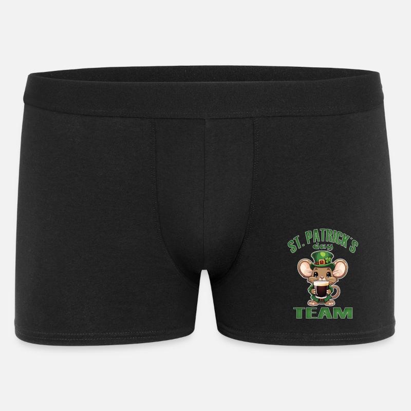 St. Patrick's Mouse Bier, Irische Partei - Männer Boxer Shorts - Schwarz