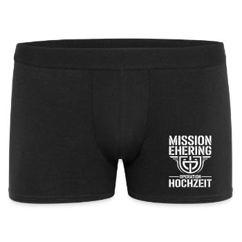 Bague de mariage Mission – Opération Humour de mariage - Boxer Homme - noir - Devant