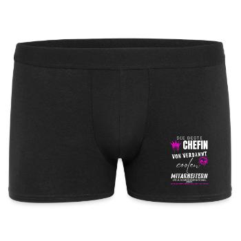 Meilleur patron d’employés vraiment cool - Boxer Homme - noir - Devant