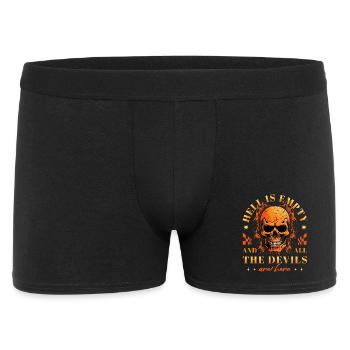 Ironie Hell Is Empty And All The Devils Are Here - Männer Boxer Shorts - Schwarz - Vorne