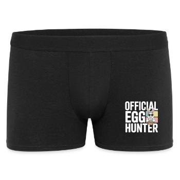 Official Egg Hunter Osterhase Ostern Humor - Männer Boxer Shorts - Schwarz - Vorne