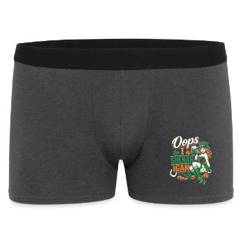 Oops I Shenanigan | Leprechaun St Patrick's Girl - Männer Boxer Shorts - Anthrazit - Vorne