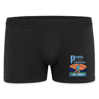 La puissance rencontre la précision – lancer de disque - Boxer Homme - noir - Devant
