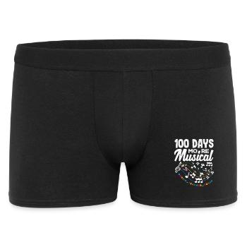 100 Tage Musikalischer Musiklehrer Design - Männer Boxer Shorts - Schwarz - Vorne