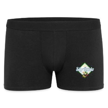 Sao Paulo in Brasilien Vintage Design mit Tukan - Männer Boxer Shorts - Schwarz - Vorne