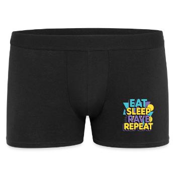 Mange Sommeil Rave Répéte – Techno Party Dicton - Boxer Homme - noir - Devant
