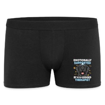 Hund Vierbeiner Therapeut Emotionale Unterstützung - Männer Boxer Shorts - Schwarz - Vorne