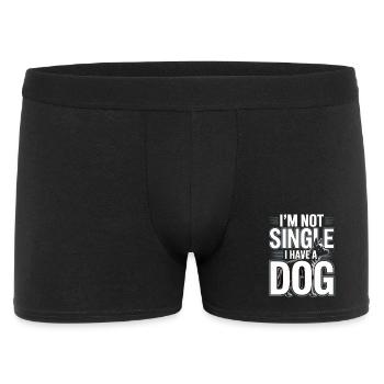 Je ne suis pas célibataire – j’ai un chien - Boxer Homme - noir - Devant