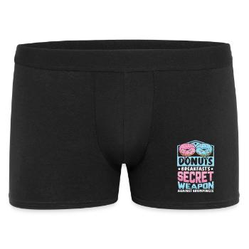 Donut fast food - Men's Boxer Shorts - black - Front
