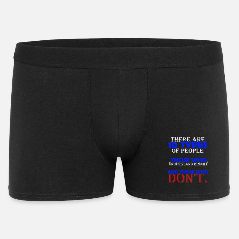 Binary joke: 10 types of people - Men's Boxer Shorts - black