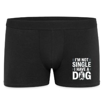 Je ne suis pas célibataire – j’ai un chien - Boxer Homme - noir - Devant