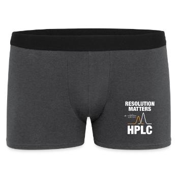 HPLC Peak Resolution Performance Chromatography - Men's Boxer Shorts - charcoal grey - Front