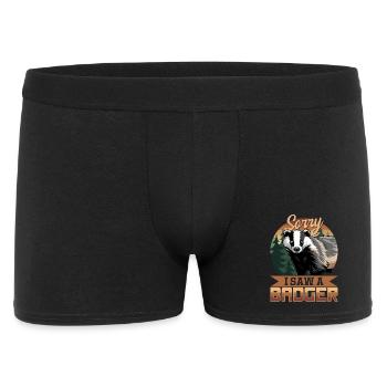 Funny Animal Badger - Men's Boxer Shorts - black - Front