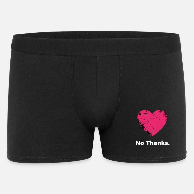 Nein Danke Herz - Männer Boxer Shorts - Schwarz