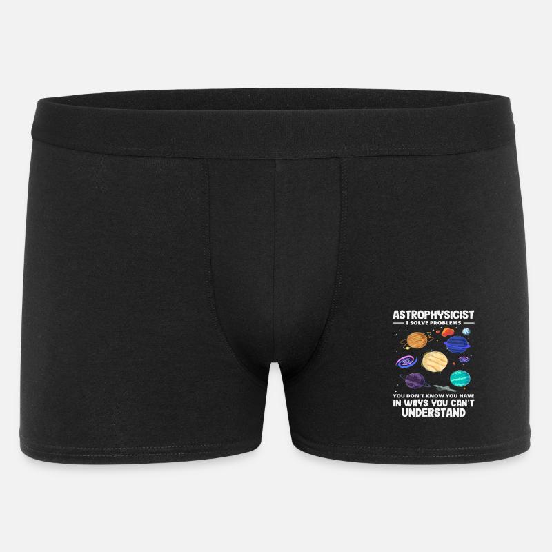 Astrophysicist Problem Solver Funny Saying - Men's Boxer Shorts - black