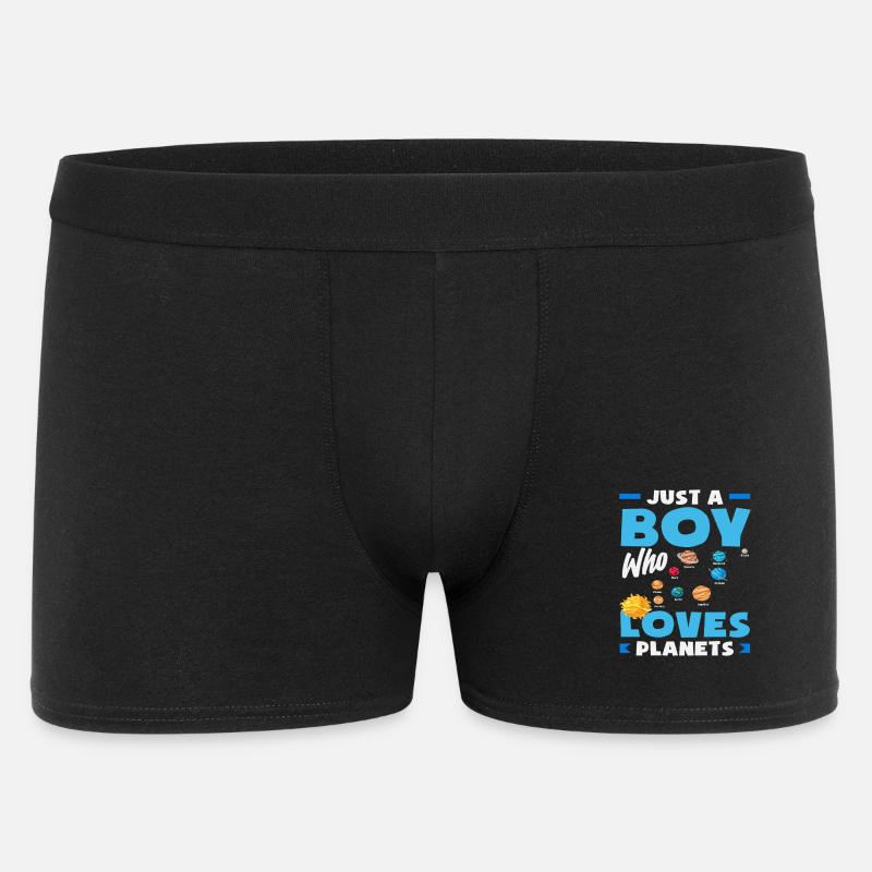 Un seul garçon qui aime les planètes L’espace - Boxer Homme - noir