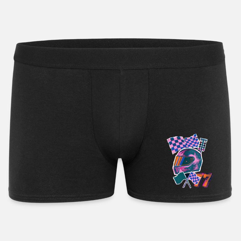 Retro Wave Driver - Männer Boxer Shorts - Schwarz
