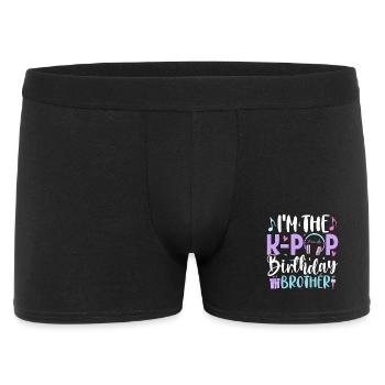 I'm The K Pop Birthday Brother - Männer Boxer Shorts - Schwarz - Vorne