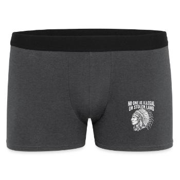 No one is illegal on stolen land - Men's Boxer Shorts - charcoal grey - Front