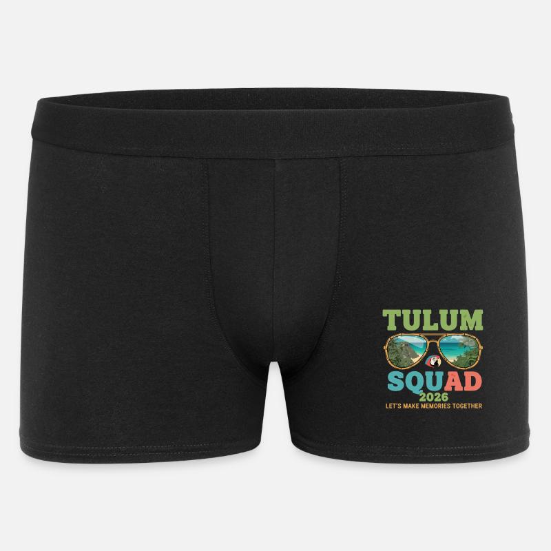 Tulum Squad 2026 Urlaub - Männer Boxer Shorts - Schwarz