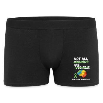 Not All Wounds Are Visible – Mental Health - Men's Boxer Shorts - black - Front