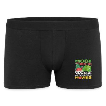 Probably Christmas Movies Watching Funny - Men's Boxer Shorts - black - Front