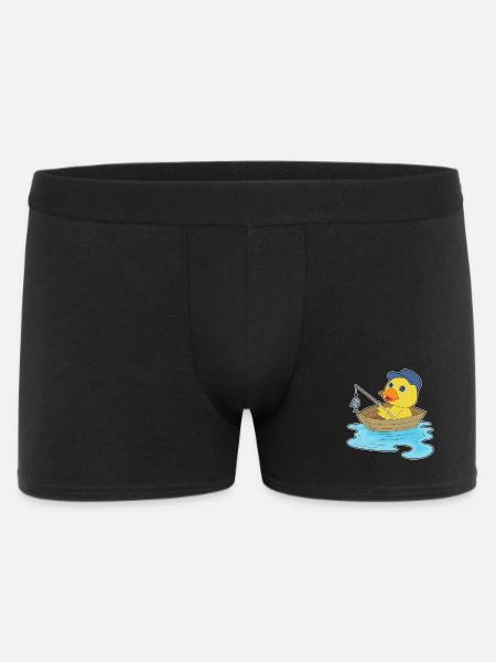 Duck Angler Fish Fishing - Men's Boxer Shorts - black