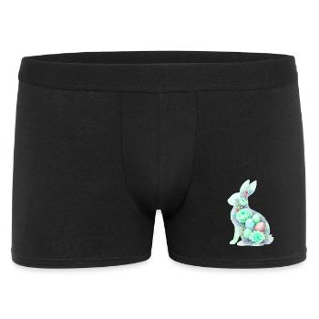 Bunny Easter Watercolor Painting - Men's Boxer Shorts - black - Front