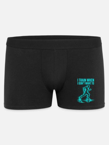 Je m’entraîne même quand je n’en ai pas envie – coureur - Boxer Homme - noir