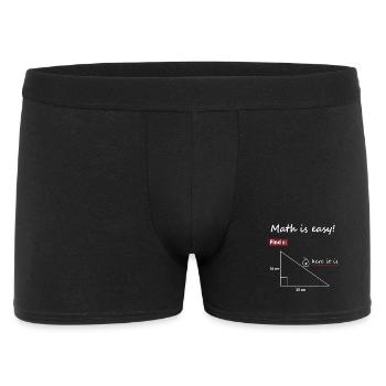 Find X Triangle Math Art - Männer Boxer Shorts - Schwarz - Vorne
