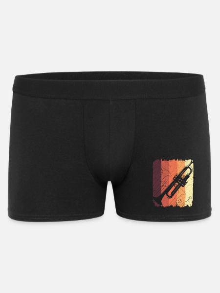 Trumpet Graffiti on Sunset Stripes - Men's Boxer Shorts - black