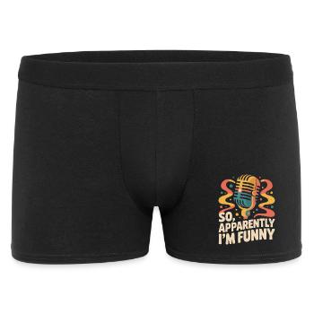 Also, anscheinend bin ich lustig - Männer Boxer Shorts - Schwarz - Vorne