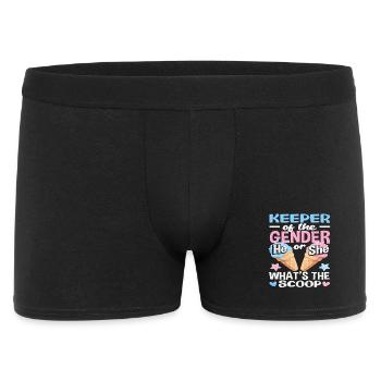Er Oder Sie Was Gibts Neues Eiscreme - Männer Boxer Shorts - Schwarz - Vorne