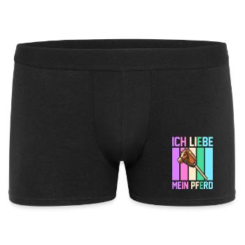 Steckenpferd Hobbyhorse Hobby Horsing - Männer Boxer Shorts - Schwarz - Vorne