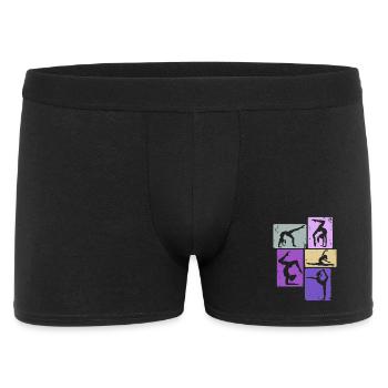 Gymnaste Fille Gymnastique Acrobatie - Boxer Homme - noir - Devant