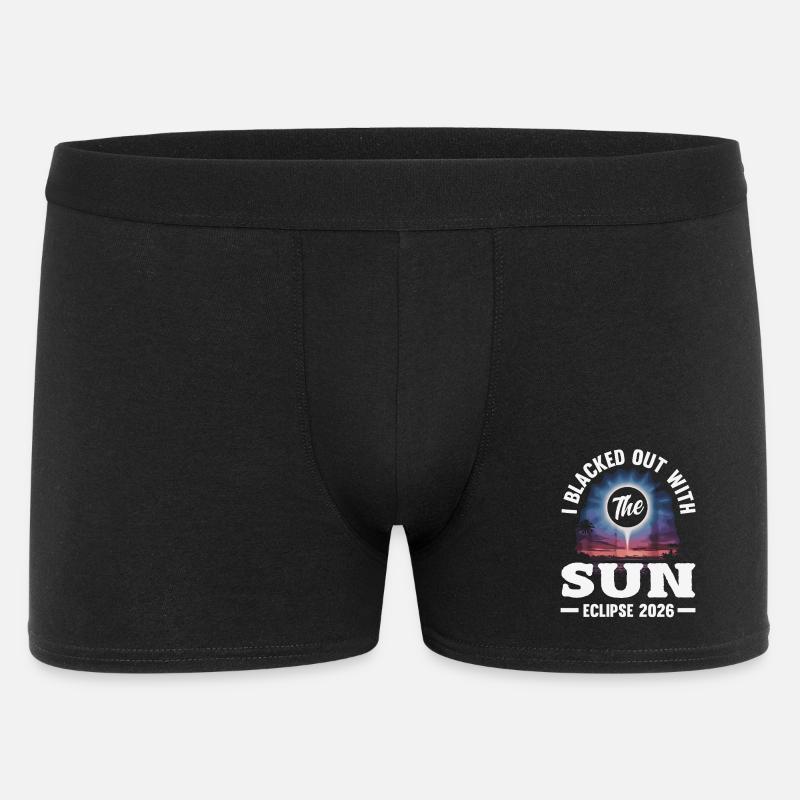 Éclipse solaire 2026, 12 août - Boxer Homme - noir