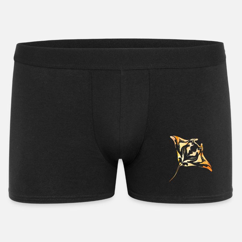 MantaRayGold - Männer Boxer Shorts - Schwarz