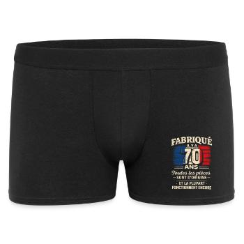 Fabriqué Il y a 70 Ans Vintage Humour Anniversaire - Boxer Homme - noir - Devant