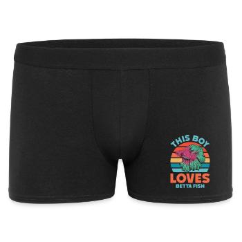 Bettafischbesitzer Aquarien Aquarium Siamese - Männer Boxer Shorts - Schwarz - Vorne